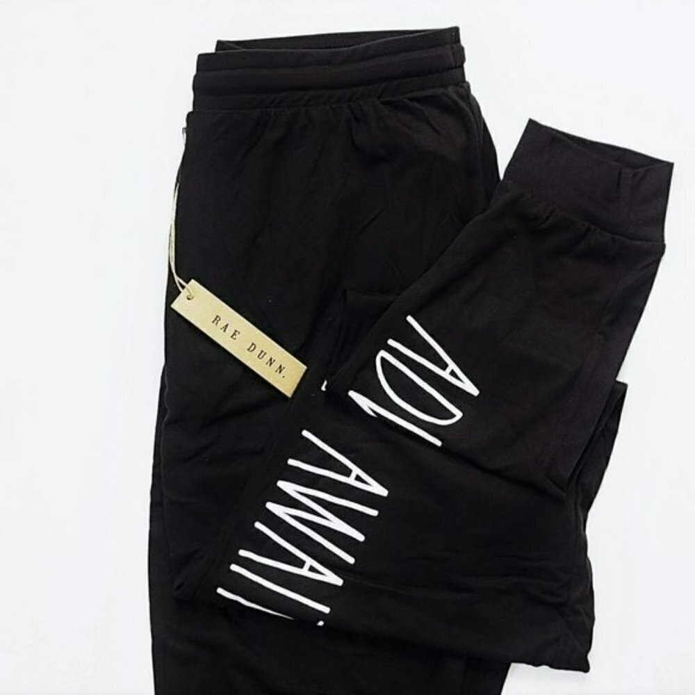 NWT Rae Dunn Ultra Soft Adventure Awaits Print Lounge Pants Joggers - Picture 3 of 4